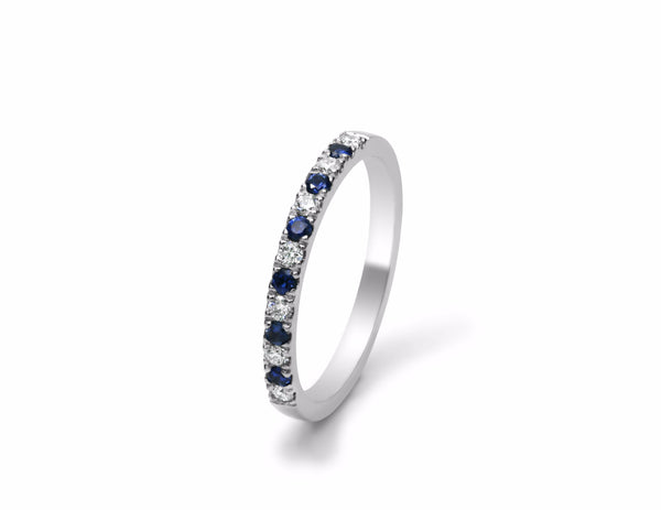 Nova Set Sapphire and Diamond Wedding Ring