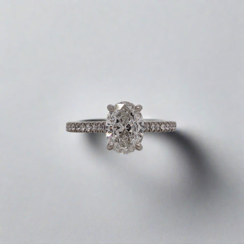 1.18ct Oval Diamond Engagement Ring