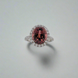 Tourmaline and Diamond Ring