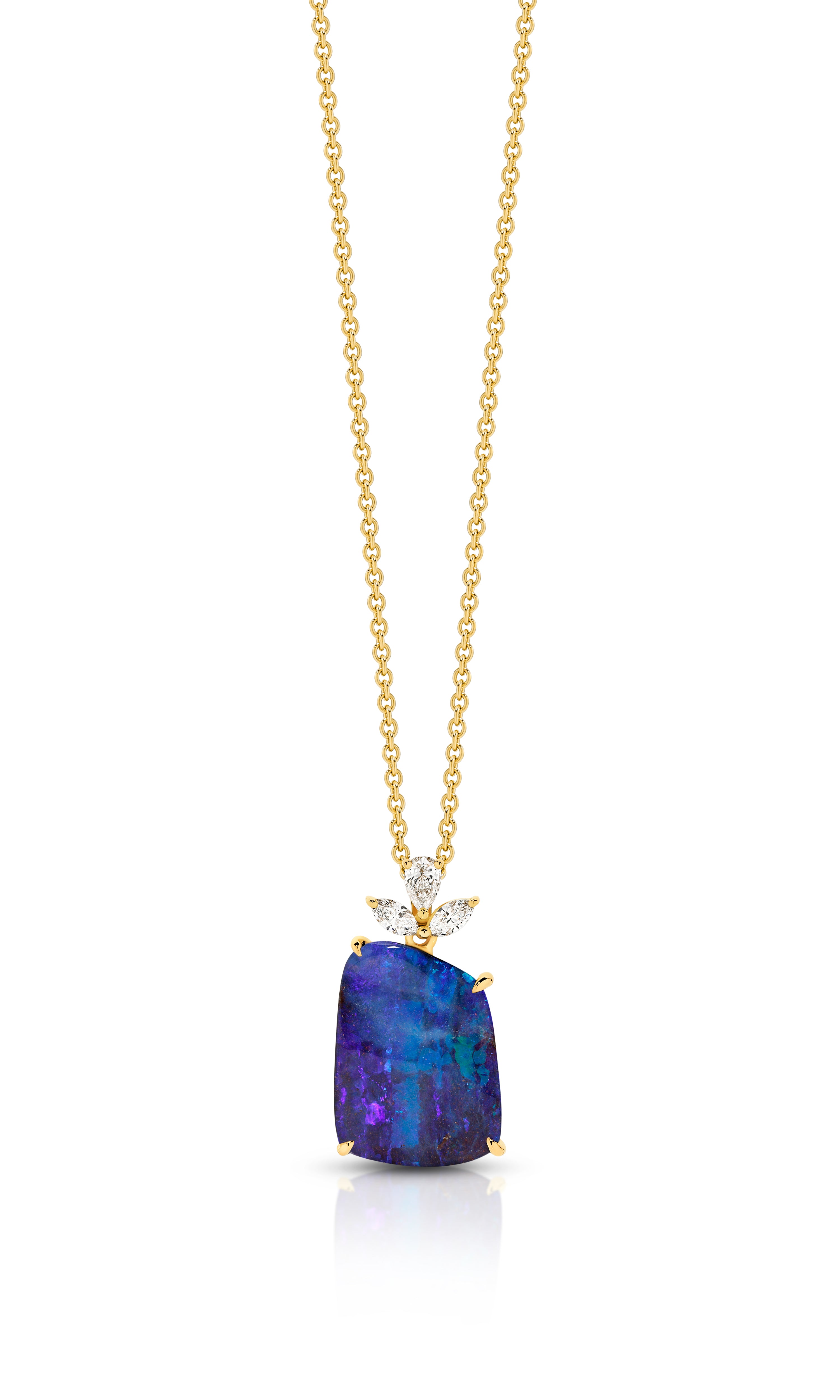 6.43ct Opal Pendant in Yellow Gold