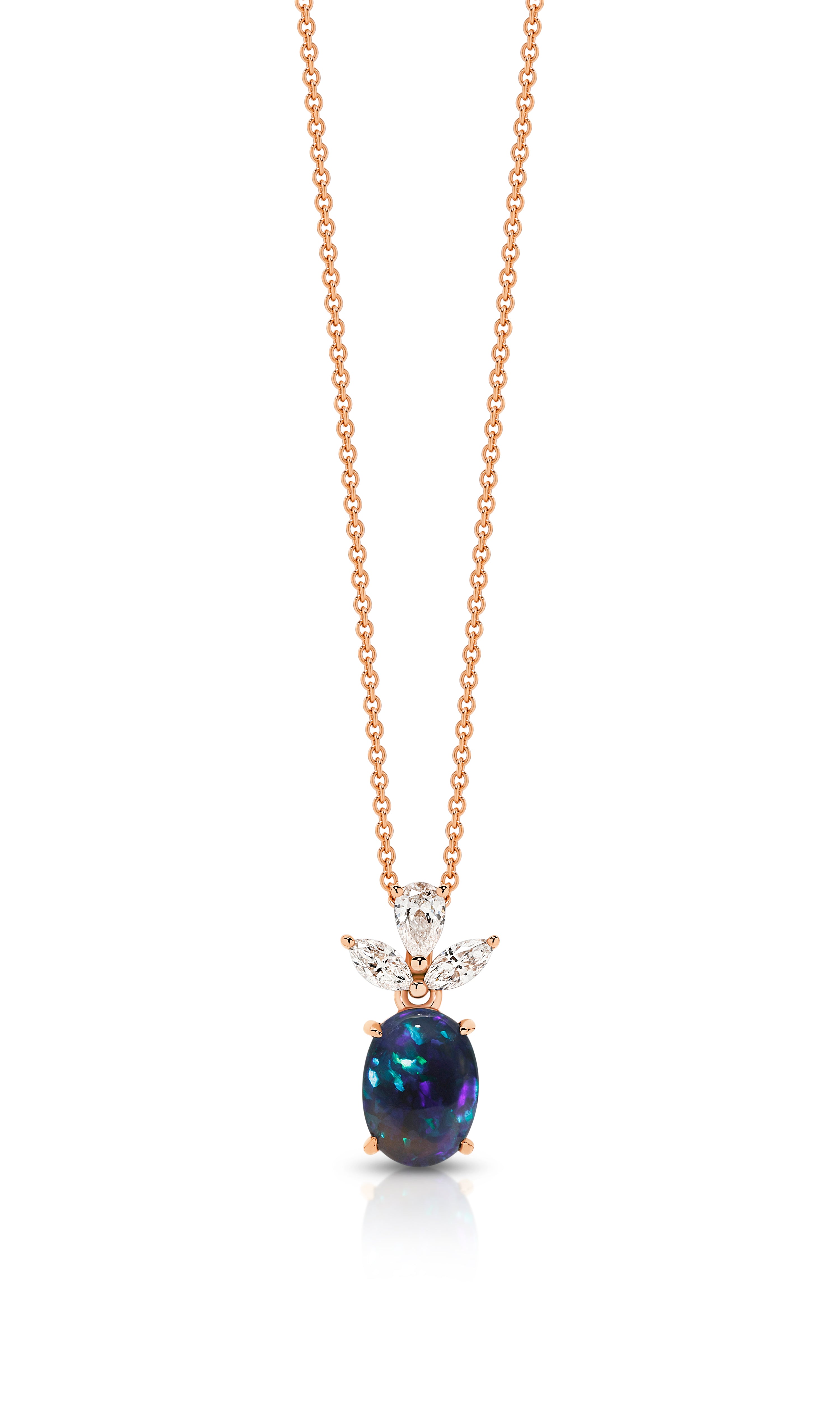 0.92ct Opal Pendant in Rose gold