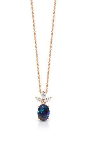 0.92ct Opal Pendant in Rose gold