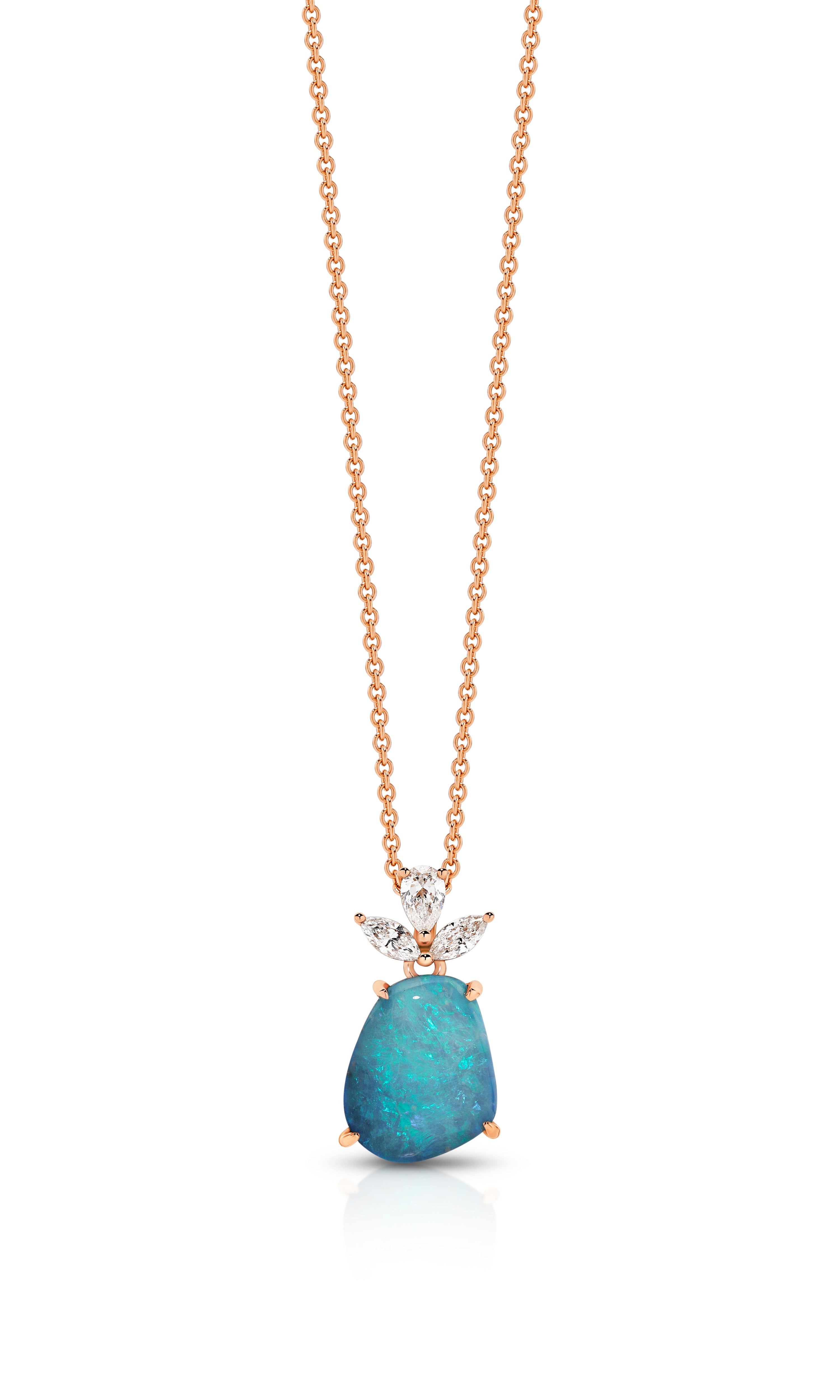 2.94ct Opal Pendant in Rose gold