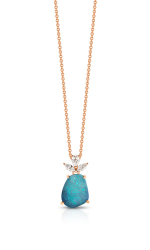 2.94ct Opal Pendant in Rose gold