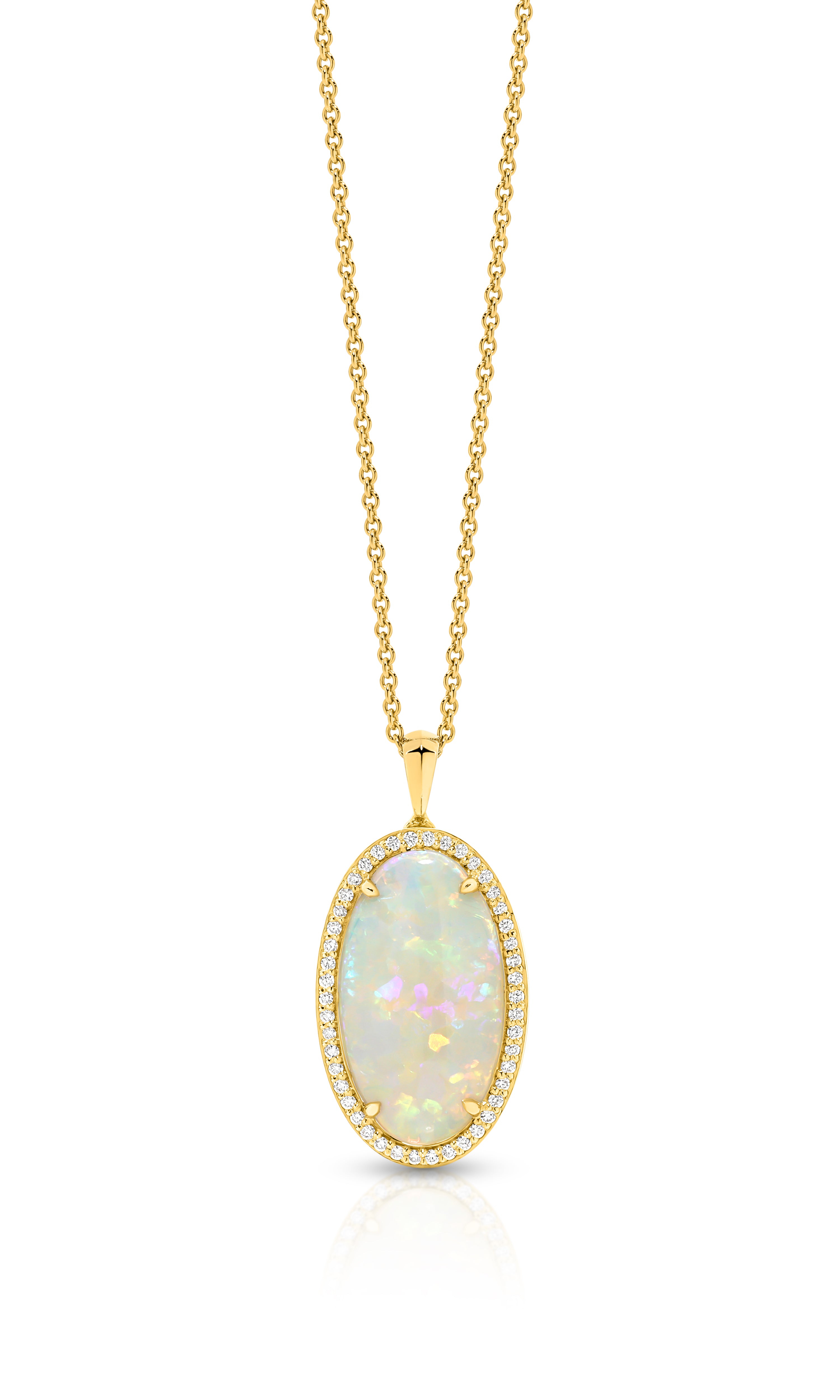 3.62ct White Australian Opal Pendant