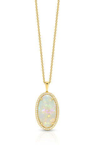 3.62ct White Australian Opal Pendant