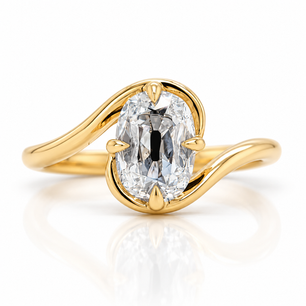 1.01ct Old Mine Cut Diamond Ring