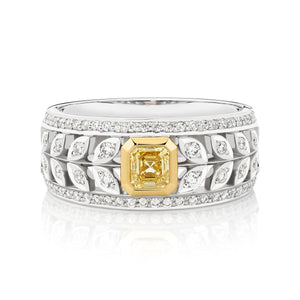 0.47ct Fancy Intense Yellow Dress Ring