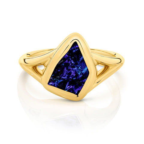 2.81ct Boulder Opal in Yellow Gold
