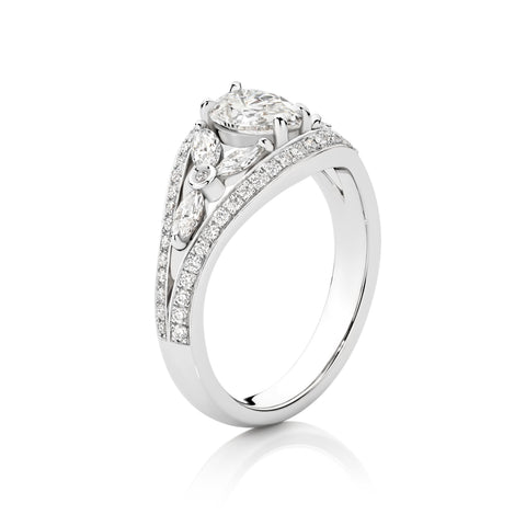 Pear Shape Wide Ring