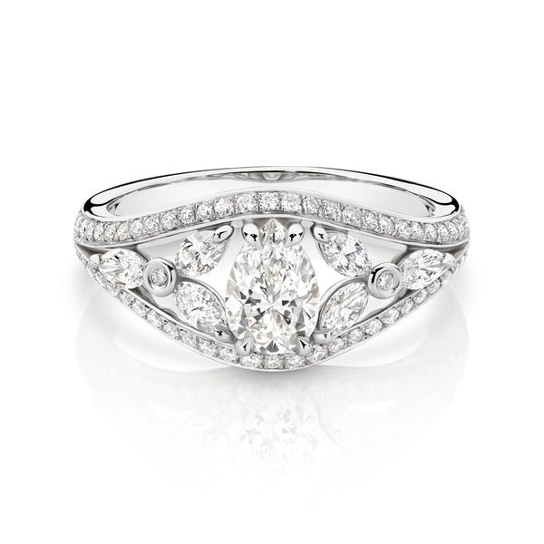 Pear Shape Wide Ring