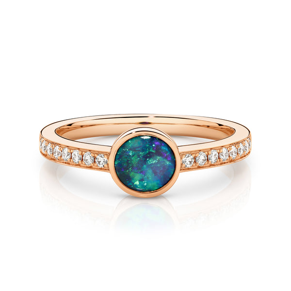 0.65ct Opal Ring in Rose Gold