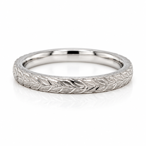 Hand Engraved Platinum Band