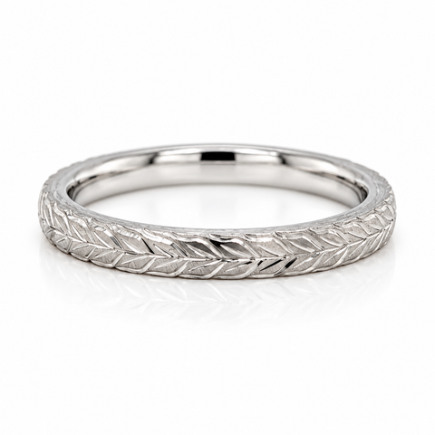 Hand Engraved Platinum Band