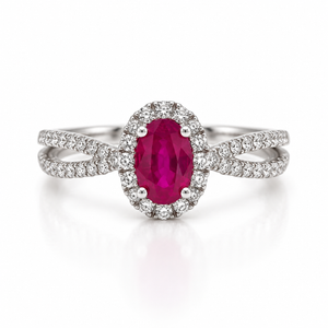 Ruby Ring with Double Band