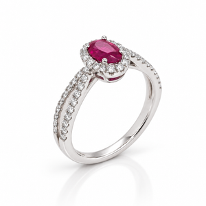 Ruby Ring with Double Band