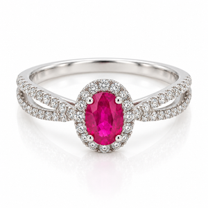 Ruby Ring with Double Band