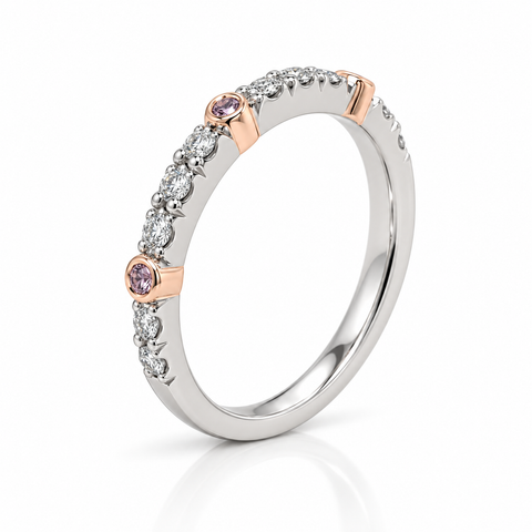 Pink Diamond Stacking Ring