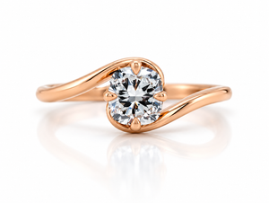 0.70ct Cushion Cut Crossover Ring
