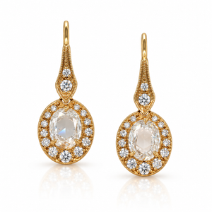 Rose Cut Diamond Earrings
