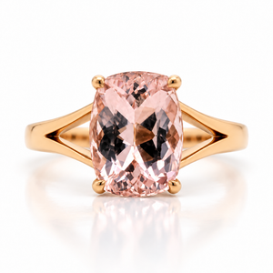 Cushion Cut Morganite Ring