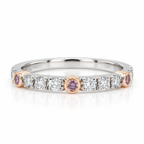 Pink Diamond Stacking Ring