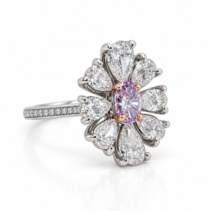 0.63ct Fancy Intense Pink-Purple Diamond Ring