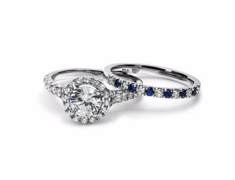 Nova Set Sapphire and Diamond Wedding Ring