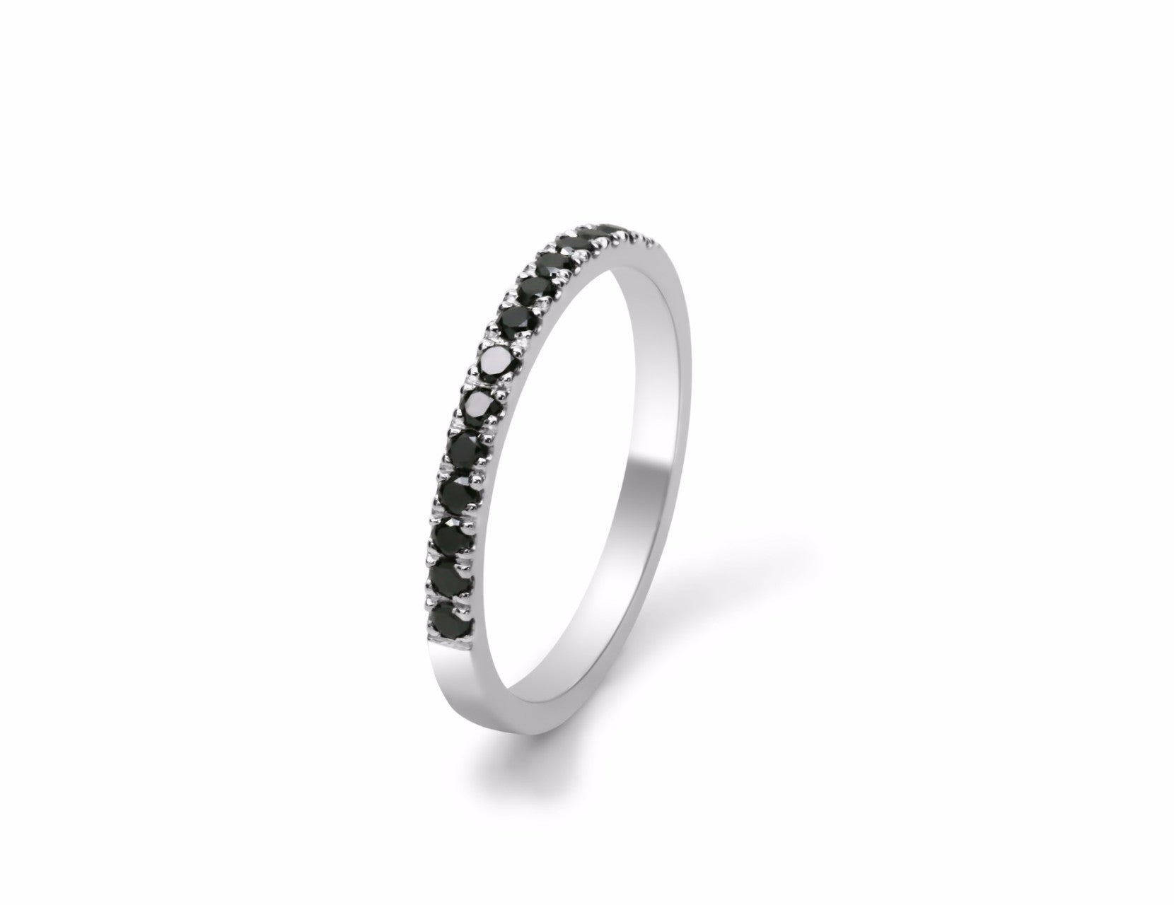 Nova Set Black Diamond Wedding Ring