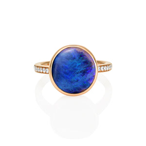 Opal and Diamond Rose Gold Ring