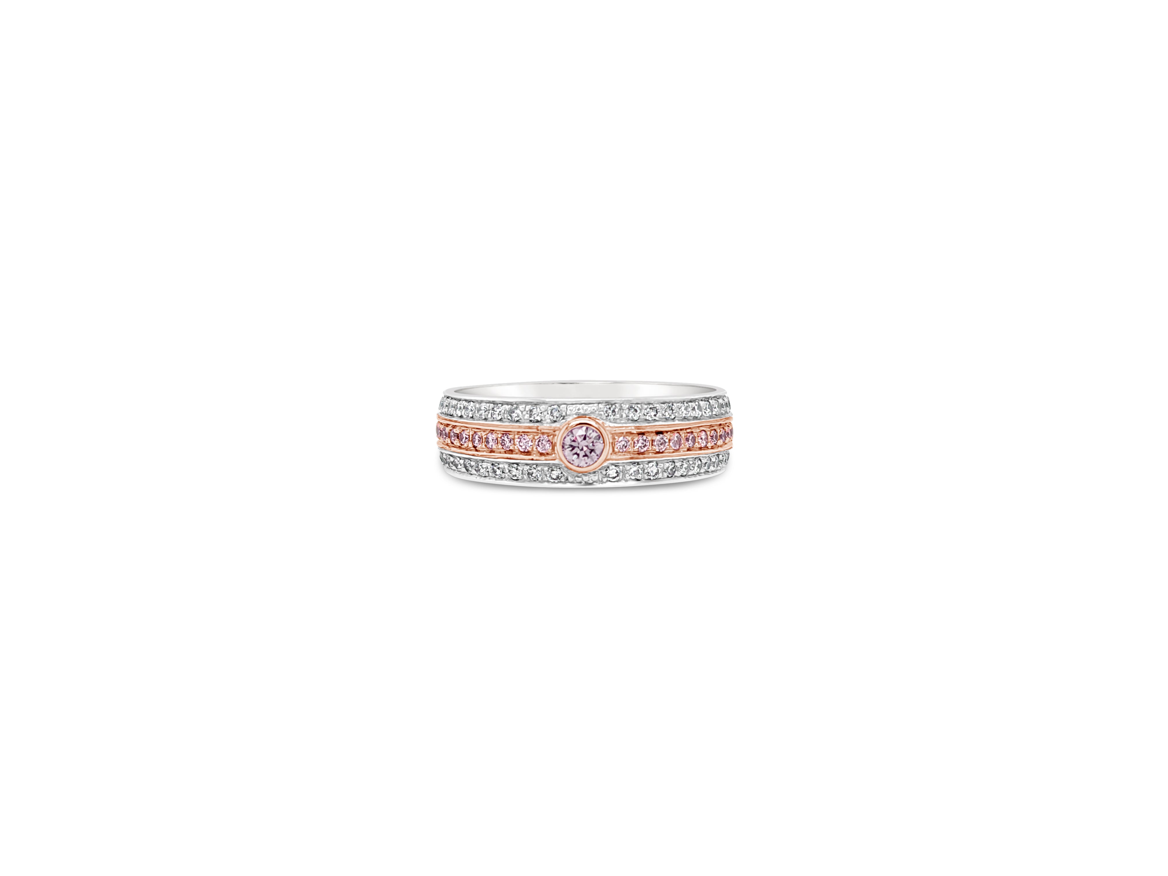 3 Row Argyle Pink Diamond Band Bead set